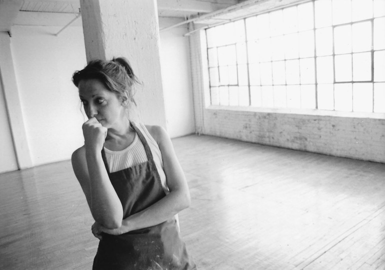 Serena Kovalosky at her Montreal studio (1999)